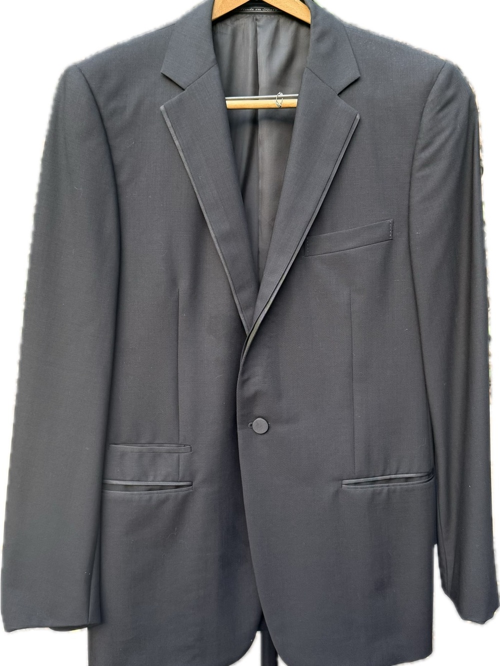 Gucci Mens Black Tuxedo Jacket - Single-Button - 42 R